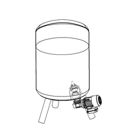 Bottom-mounted tank vessel