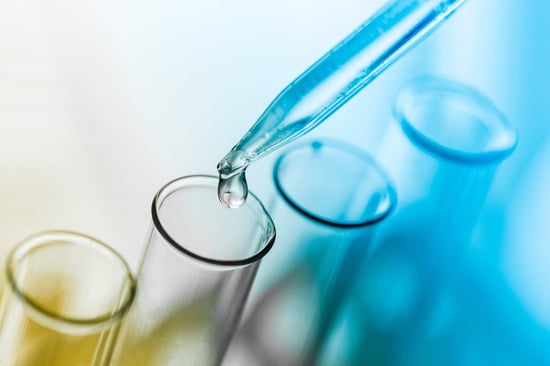 test tubes with pipette